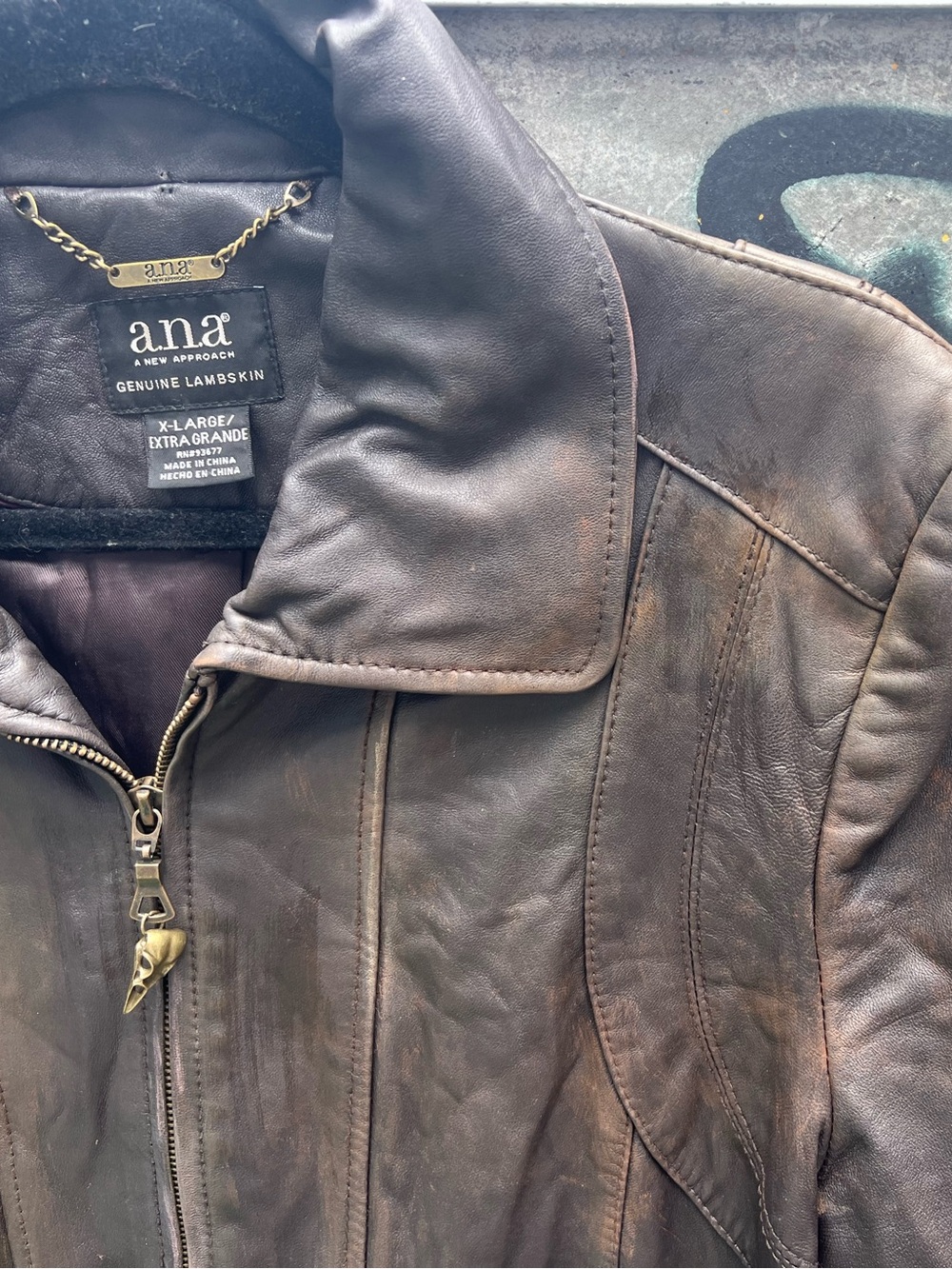 Vintage Lamb Leather Bomber Jacket Anorak Large-XL - Picture 3 of 16